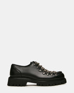 CALIX Black Leather Lace-Up Lug Men's Dress Shoe | Steve Madden