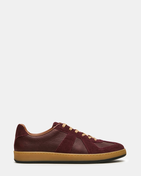 DAMAR Dark Cherry Low-Top Lace-Up Men's Sneaker | Steve Madden