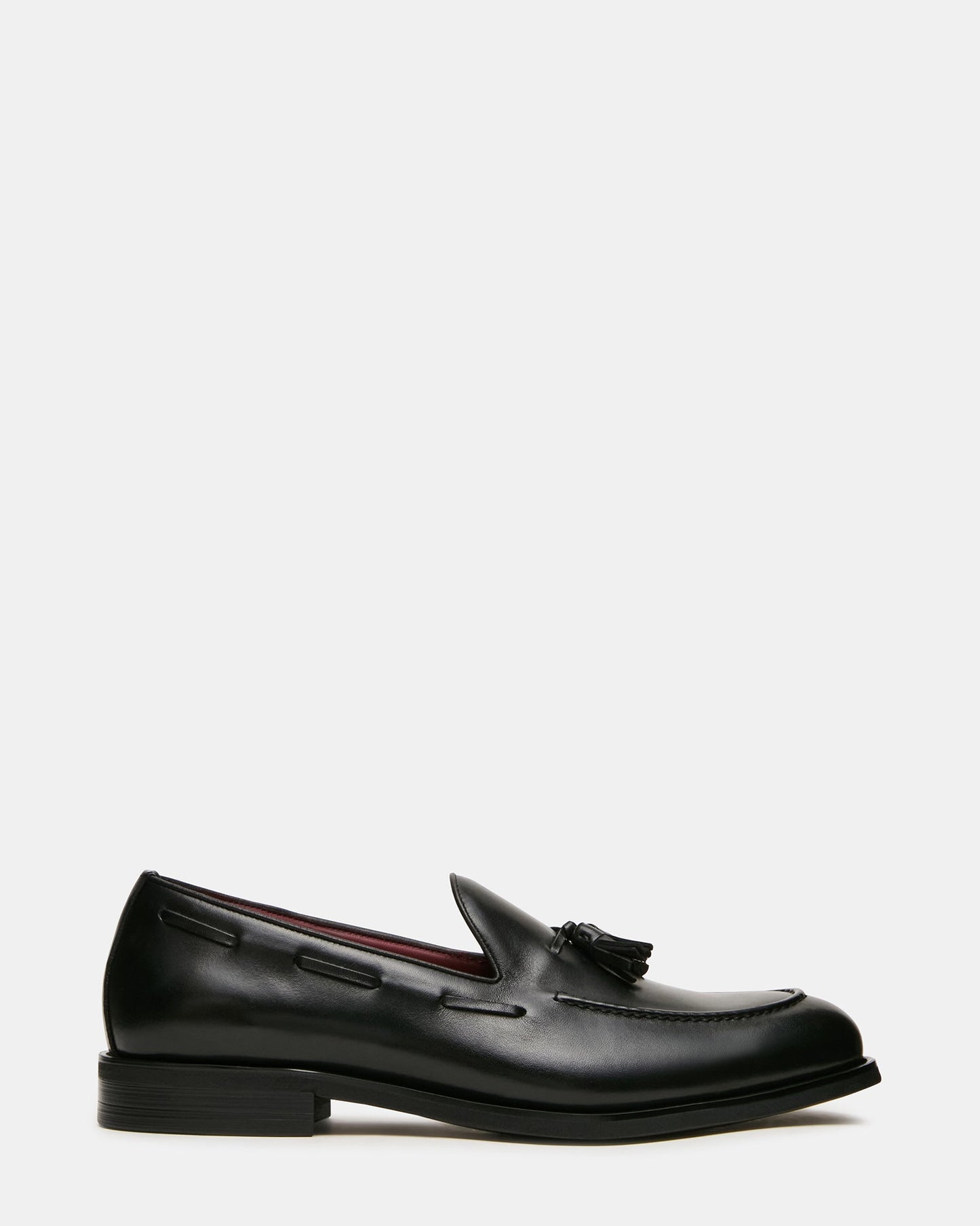 EZZO Black Leather Tassel Boat Slip-On Men's Loafer | Steve Madden