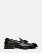 EZZO Black Leather Tassel Boat Slip-On Men's Loafer | Steve Madden