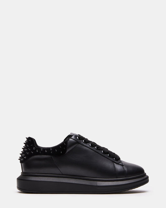 FROSTING Black Velvet Men's Low-Top Lace-Up Sneaker | Steve Madden