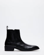 HAYNES Black Leather Men's Ankle Boot | Steve Madden