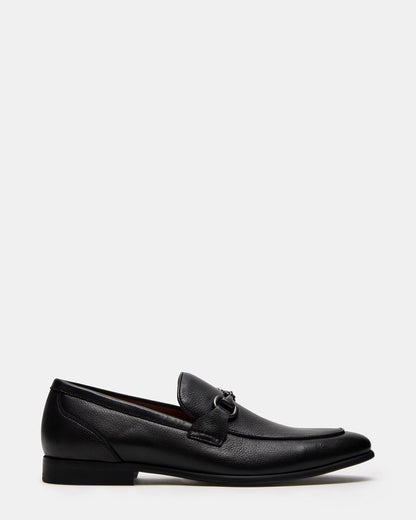 JAYSHAN Black Leather Men's Dress Loafer | Steve Madden