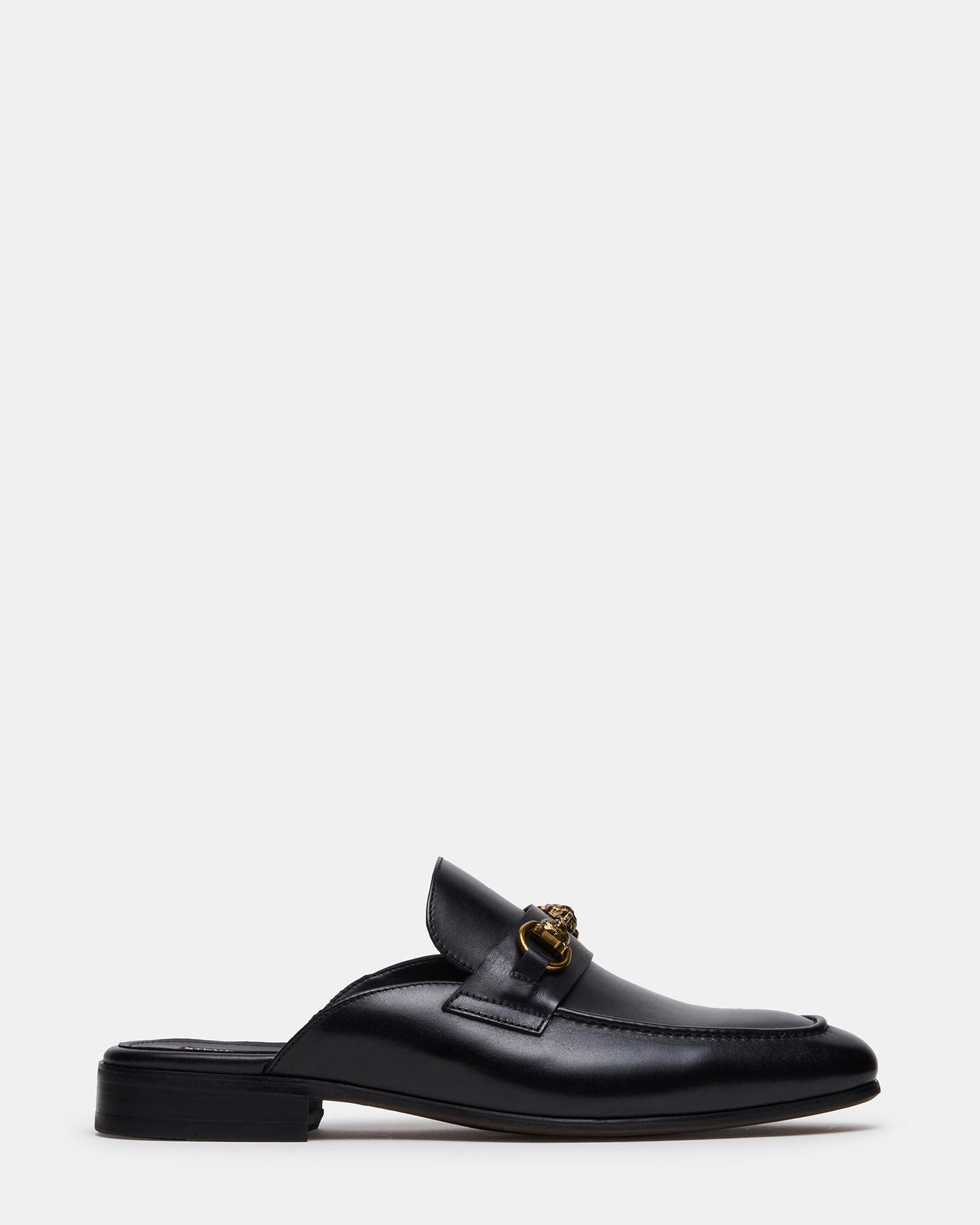 JOVIAN Black Leather Slip-On Mule Horsebit Buckle Men's Dress Shoe | Steve Madden