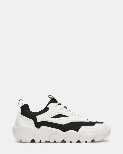 PACE Black/White Low-Top Lace-Up Men's Sneaker | Steve Madden