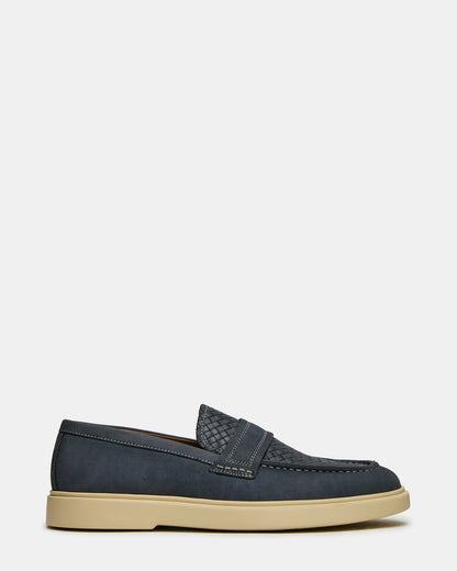 PAUL Blue Woven Slip-On Men's Loafer | Steve Madden