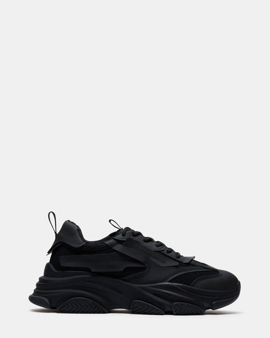 POSSESS Black Low-Top Lace-Up Men's Sneaker | Steve Madden