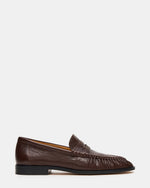 QUINCEY Brown Leather Slip-On Men's Loafer | Steve Madden