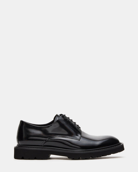 RICOTTA Black Box Lace-Up Derby Lug Men's Dress Shoe | Steve Madden