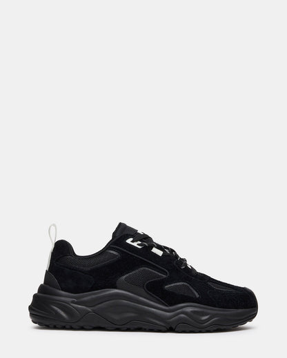 SHILOH Black Multi Low-Top Lace-Up Chunky Men's Sneaker | Steve Madden