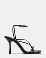 ANNIE Black Women's Strappy Square Toe Heel | Steve Madden