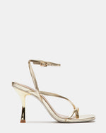 ANNIE Champagne Women's Strappy Square Toe Heel | Steve Madden