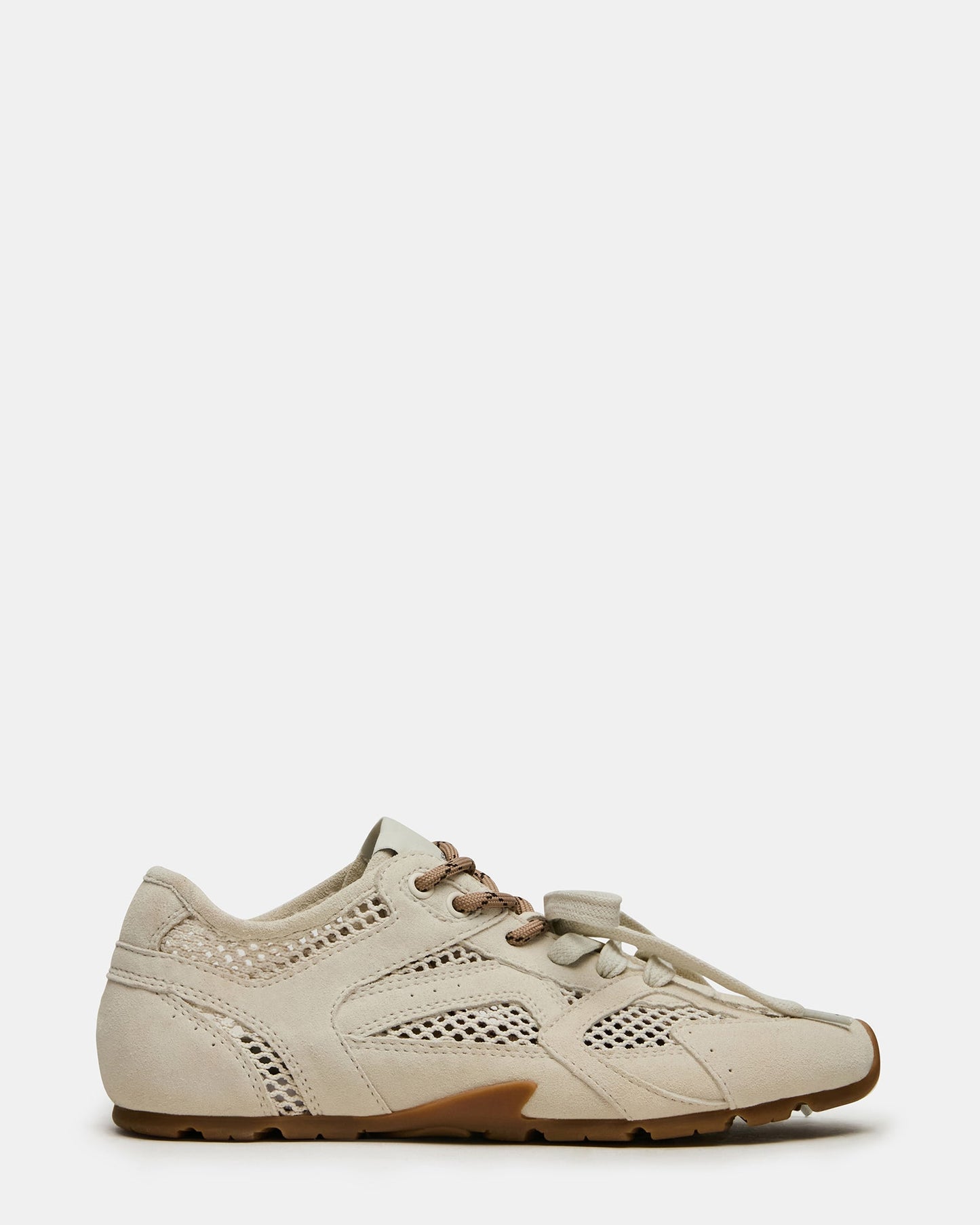 AZIEL Off/White Mesh Low-Top Lace-Up Women's Sneakers | Steve Madden