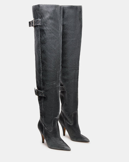 BADDIE BLACK DISTRESSED