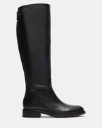 BEREN Black Leather Knee-High Women's Riding Boot | Steve Madden