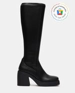 BERKLEIGH Black Wide Calf Women's Knee High Boot | Steve Madden