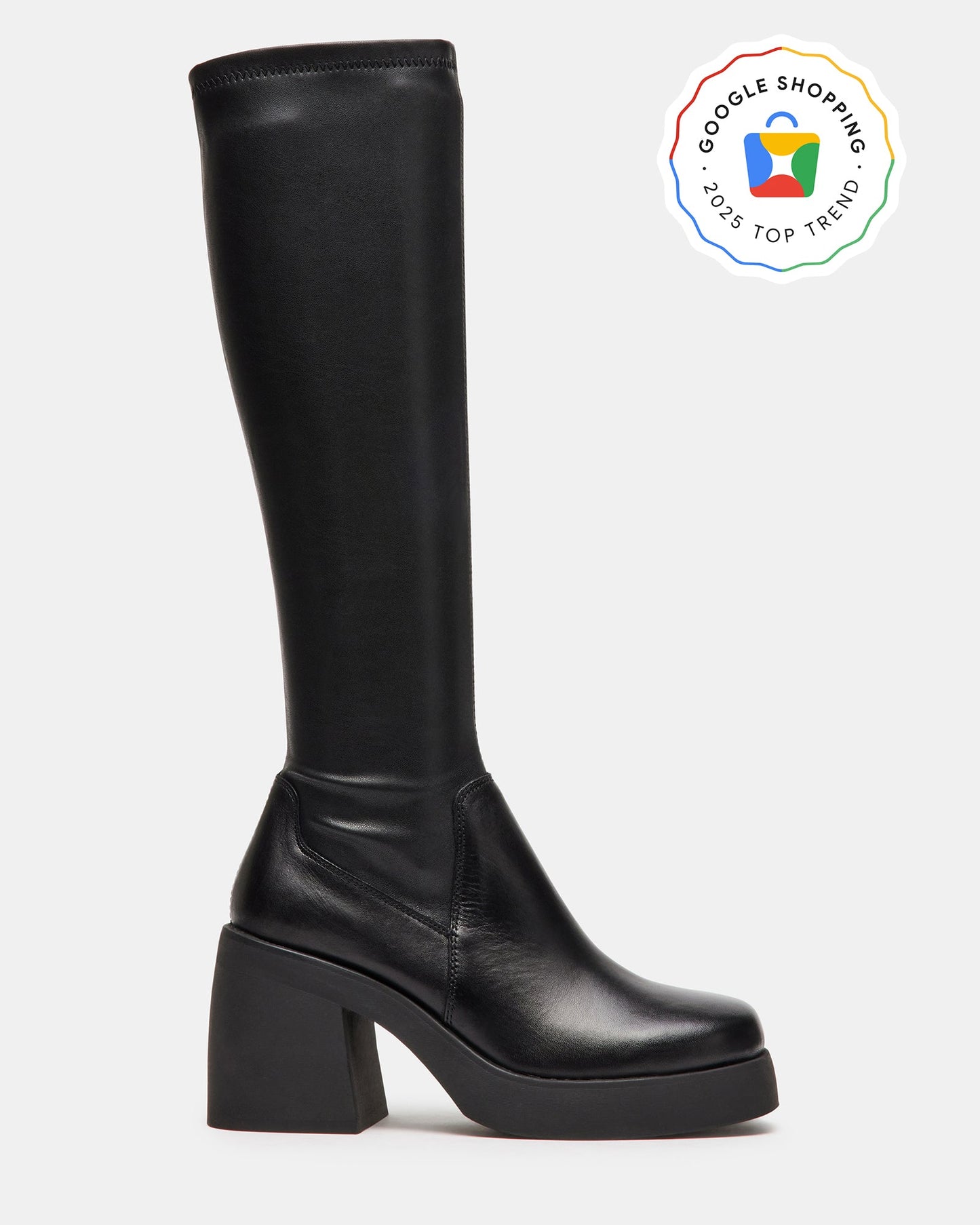 BERKLEIGH Black Women's Knee High Boot | Steve Madden