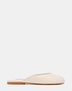 BLOSS Bone Leather Peep-Toe Mule Slip-On Women's Flat | Steve Madden