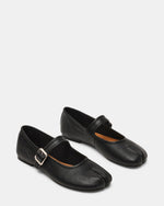 CALARA Black Leather Tabi Mary Jane Split Toe Ballet Women's Flat | Steve Madden