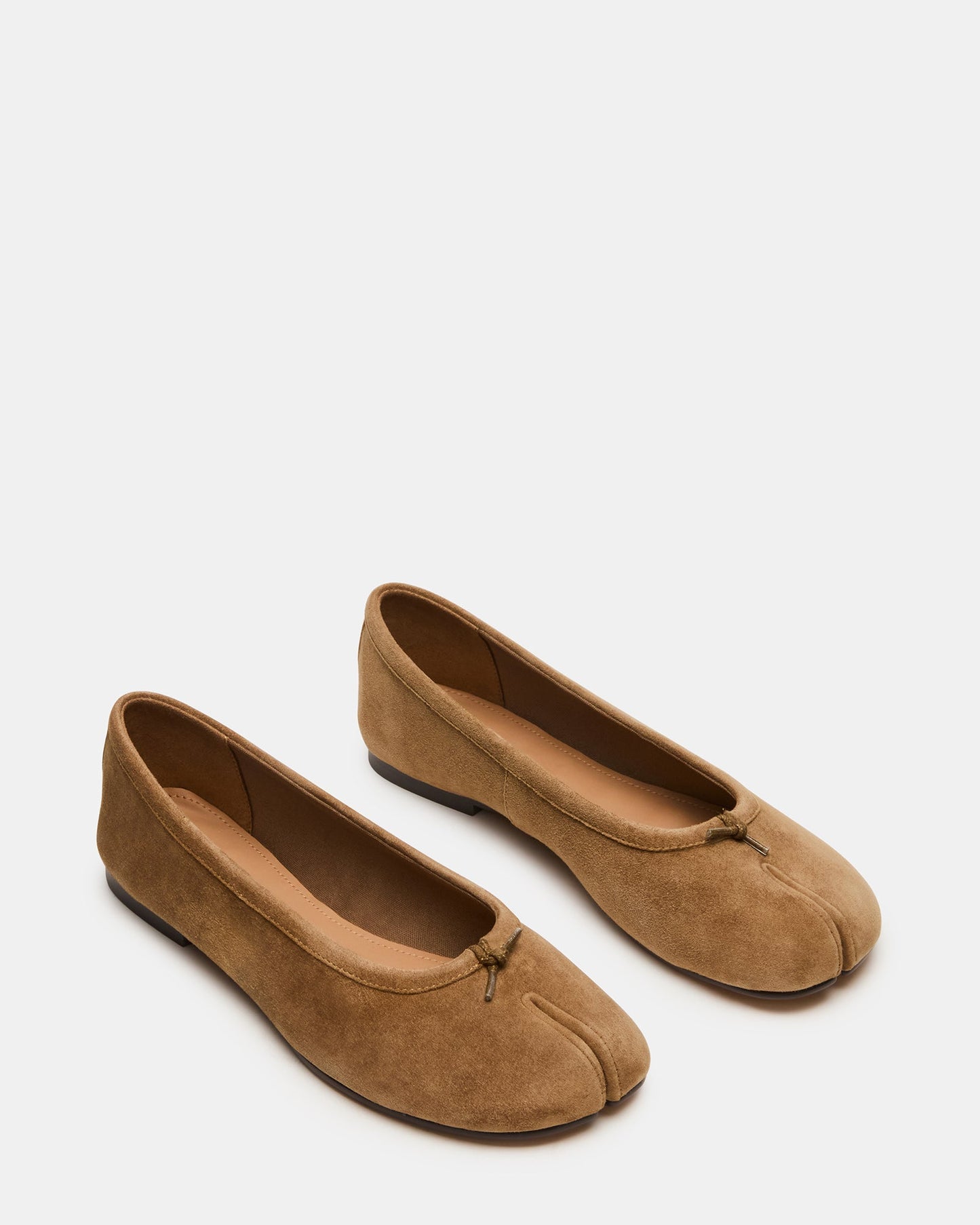 CALICO Taupe Suede Split Toe Tabi Women's Ballet Flat | Steve Madden