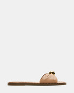 DIPSY Tan Leather Slide Rounded Toe Women's Sandal | Steve Madden