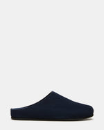 FERN Navy Suede Mule Slip-On Round-Toe Women's Flat | Steve Madden