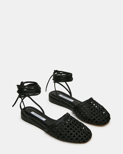 FLUTTER BLACK LEATHER