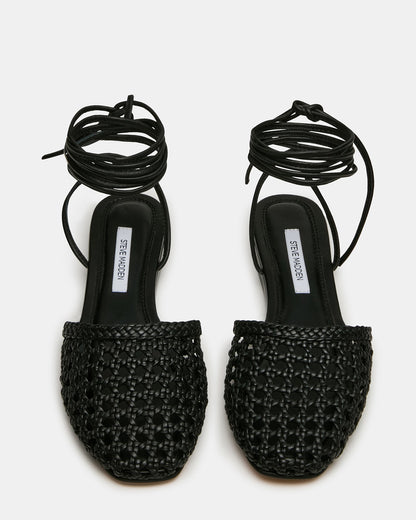 FLUTTER BLACK LEATHER