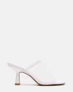 GLEAM White Women's Square-Toe Mule Heel | Steve Madden
