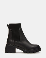 HUTCHH20 Black Water-Resistant Lug Sole Ankle Boot | Women's Booties | Steve Madden