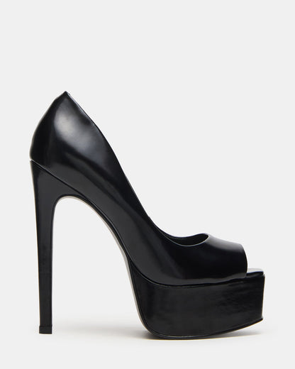 IVES Black Box Platform Square-Toe Stiletto Women's Heel | Steve Madden