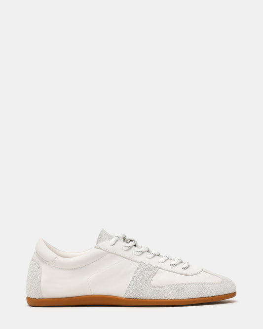 JAXSON White Low-Top Lace-Up Women's Sneaker | Steve Madden