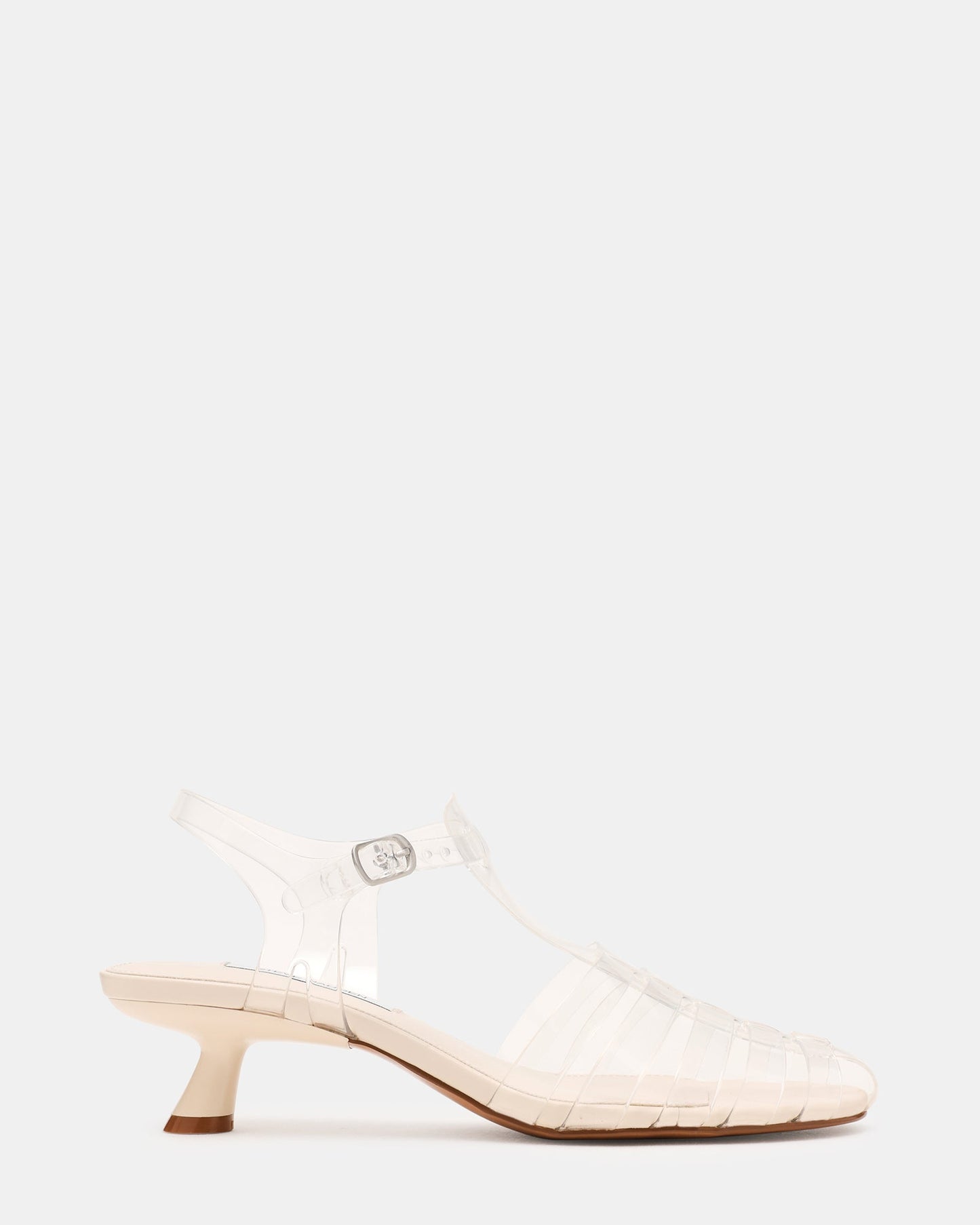 JELINA Clear Fisherman Jelly Strappy Women's Kitten Heel | Steve Madden