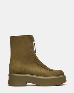OLIVE SUEDE