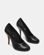 JULIETTE Black Leather Split Toe Tabi Women's Heels | Steve Madden