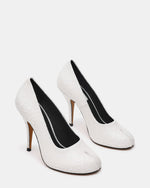 JULIETTE White Crackle Split Toe Tabi Women's Heels | Steve Madden