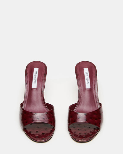 KENDRIX OSTRICH WINE LEATHER