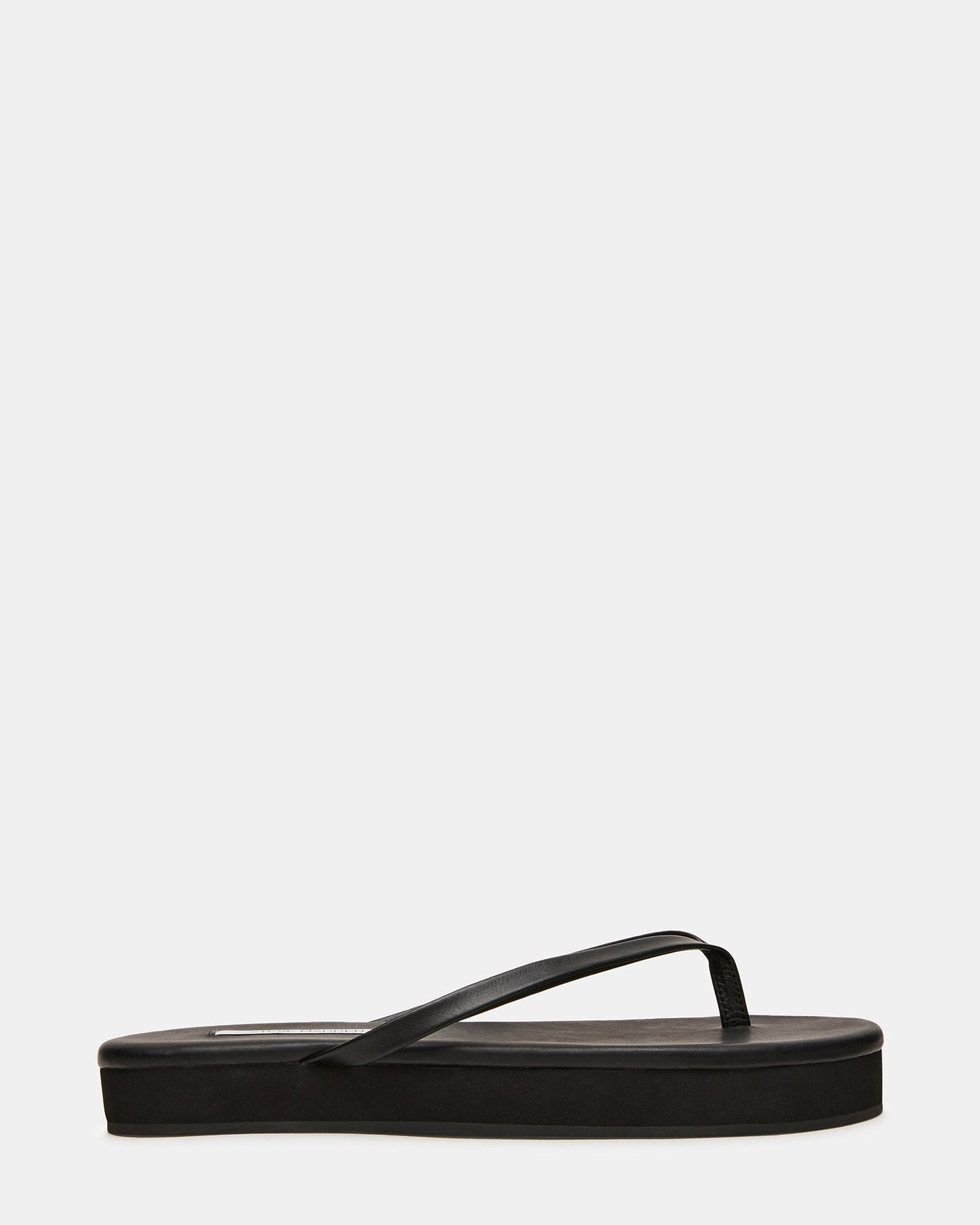 KIORA Black Leather Platform Thong Women's Sandal | Steve Madden