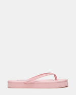 KIORA Pink Leather Platform Thong Women's Sandal | Steve Madden