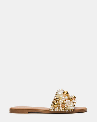 KLIO Coral Multi Ornament Embellished Slide Women's Sandal | Steve Madden
