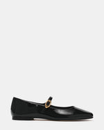 LOLLI Black Patent Mary Jane Ballet Women's Flat | Steve Madden