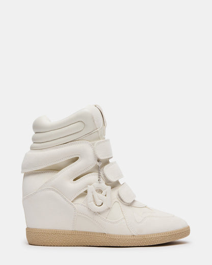 MAVIS White Suede High-Top Velcro Women's Sneaker | Steve Madden