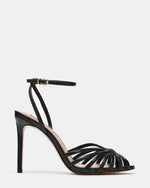 MIZUNA Black Patent Strappy Women's Stiletto Heel | Steve Madden