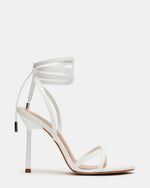 NERI White Patent Strappy Stiletto Round-Toe Women's Heel | Steve Madden