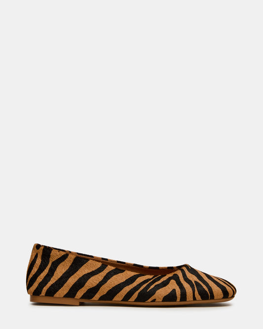NURTURE Zebra Square-Toe Ballet Women's Flat | Steve Madden