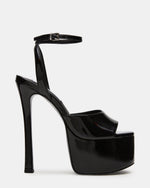 OLYSSIA Black Platform Stiletto Ankle Strap Women's Heel | Steve Madden