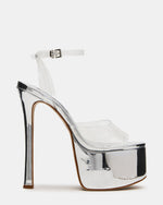 OLYSSIA Clear Platform Stiletto Ankle Strap Women's Heel | Steve Madden