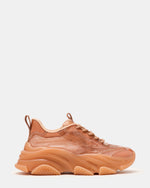 POSSESSION Jelly Tan Platform Lace-Up Women's Sneaker | Steve Madden