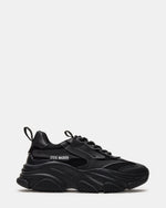 POSSESSION Black Platform Lace-Up Women's Sneaker | Steve Madden
