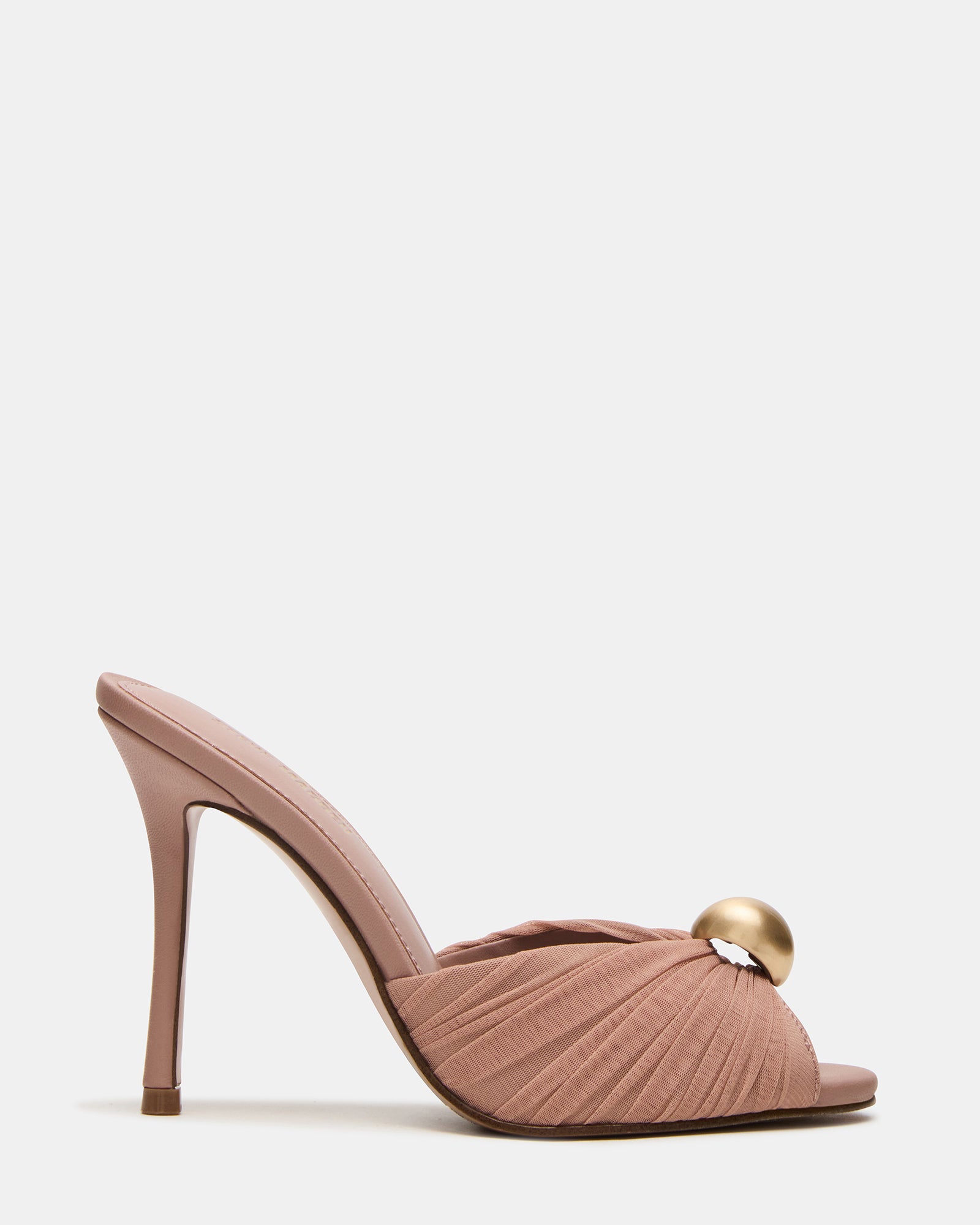 PRIYA Mocha/Gold Mule Women's Heel | Steve Madden
